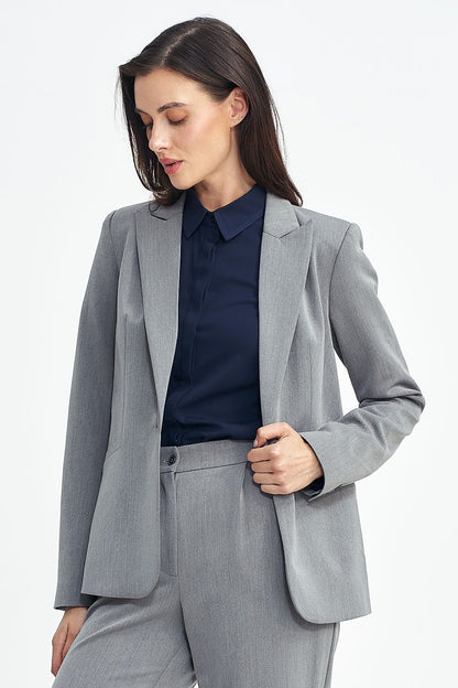 Viscose Blazer with Contrast Stripes - Michelle & Kenza Co.