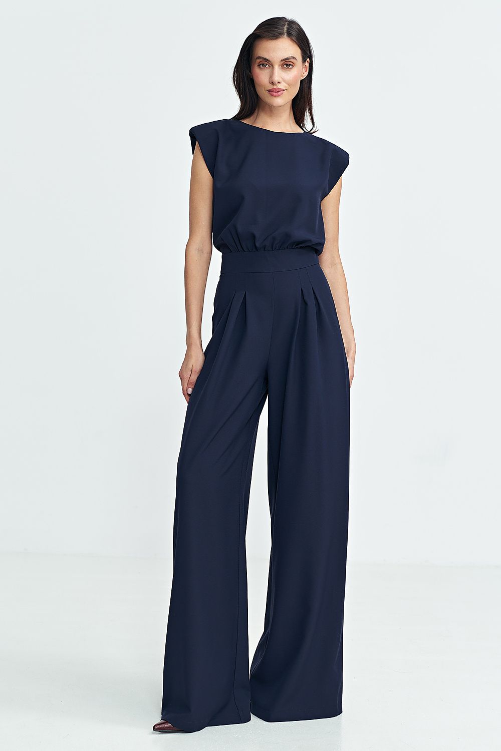 Spandex Jumpsuit with Elegant Boat Neckline - Michelle & Kenza Co.