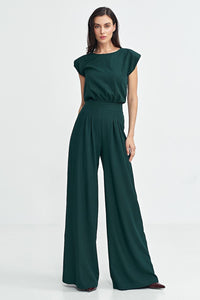 Elegant Boat Neck Jumpsuit