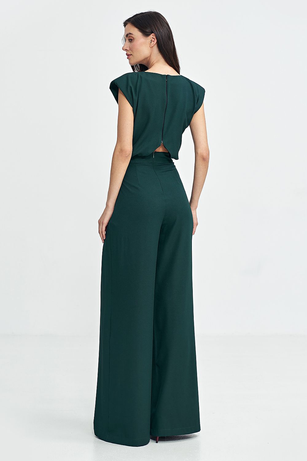 Spandex Jumpsuit with Elegant Boat Neckline - Michelle & Kenza Co.