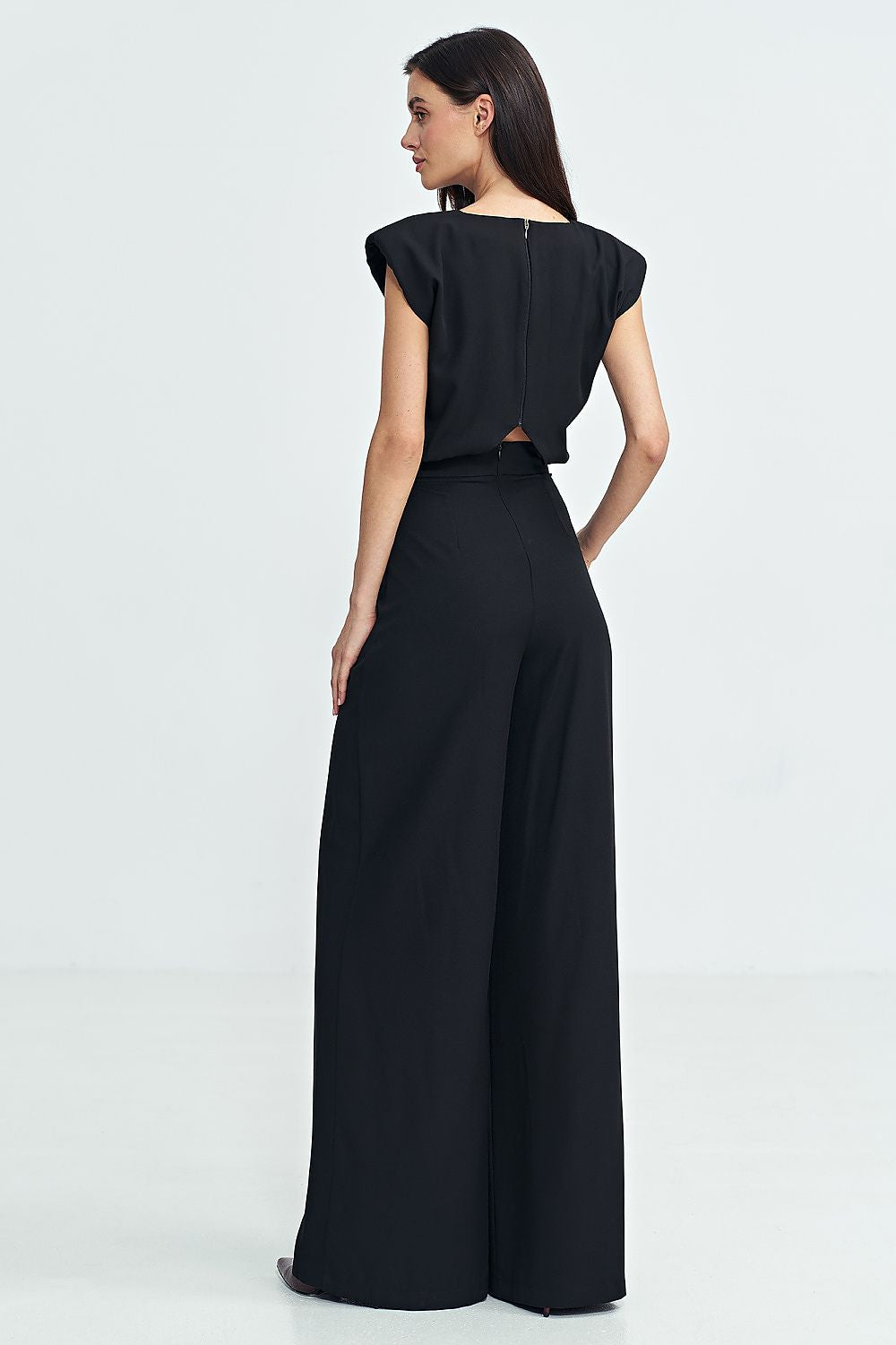 Spandex Jumpsuit with Elegant Boat Neckline - Michelle & Kenza Co.