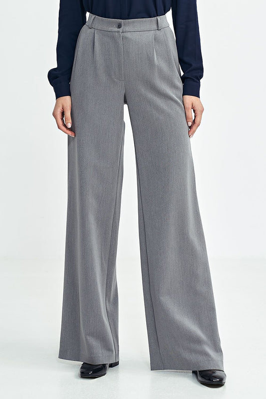 Viscose Trousers with Decorative Pleats - Michelle & Kenza Co.