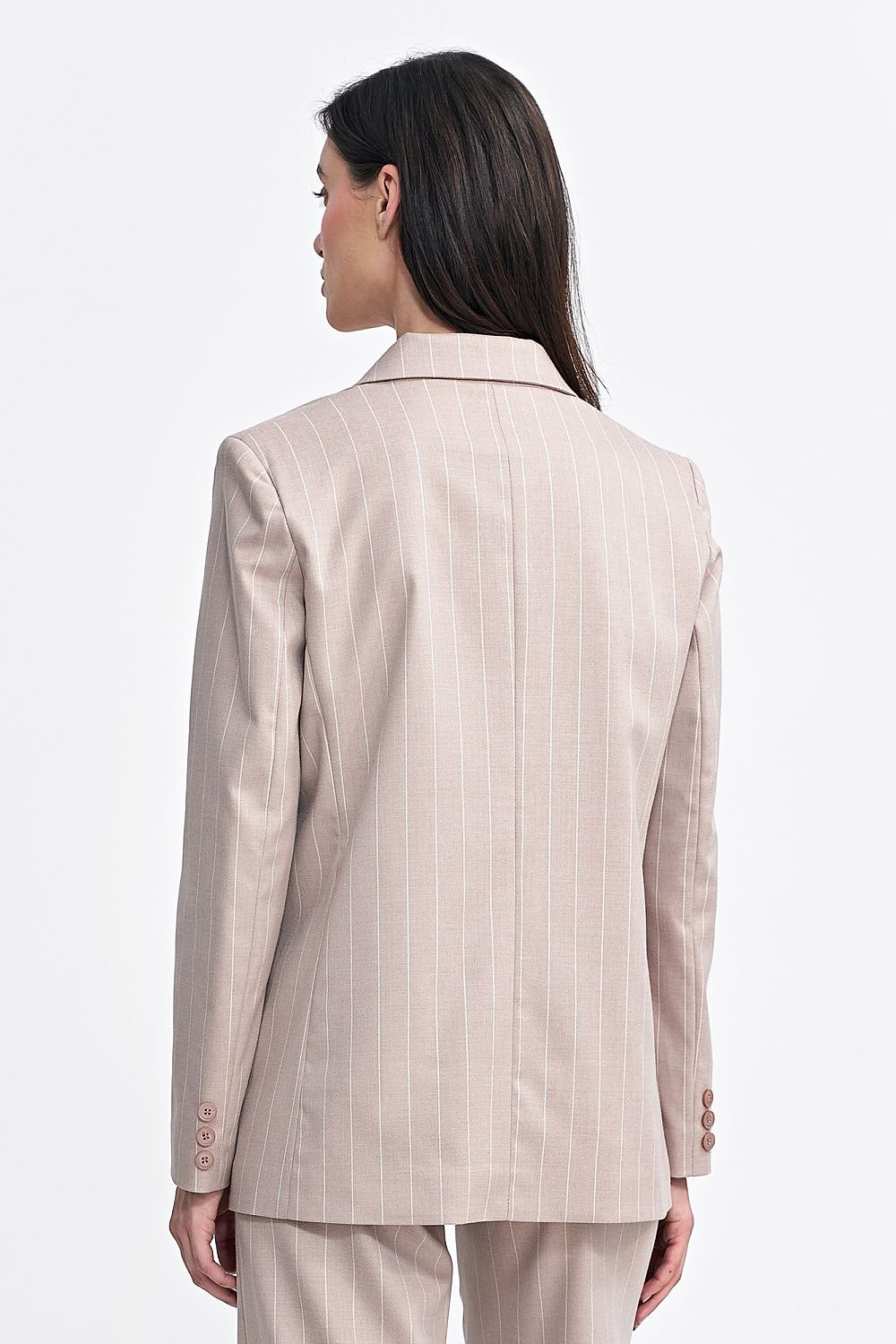 Viscose Blazer with Double-Breasted Closure - Michelle & Kenza Co.