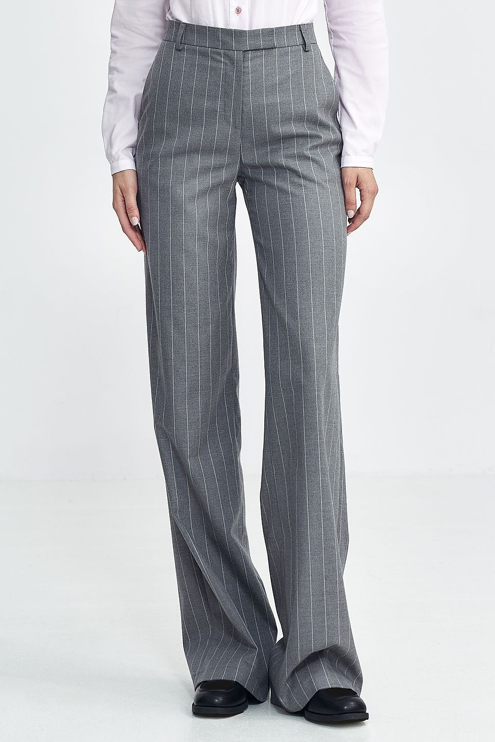 Elegant High-Waisted Bootcut Trousers