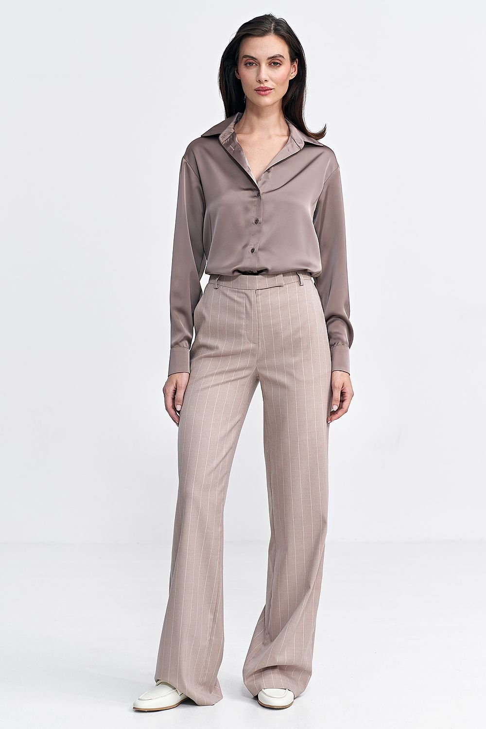 Elegant High-Waisted Bootcut Trousers