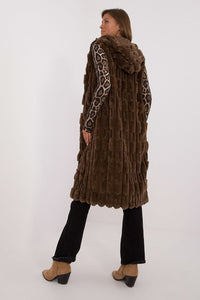 Elegant Faux Fur Gilet - Hooded