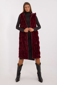 Elegant Faux Fur Gilet - Hooded