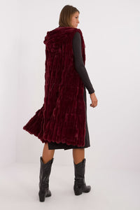 Elegant Faux Fur Gilet - Hooded