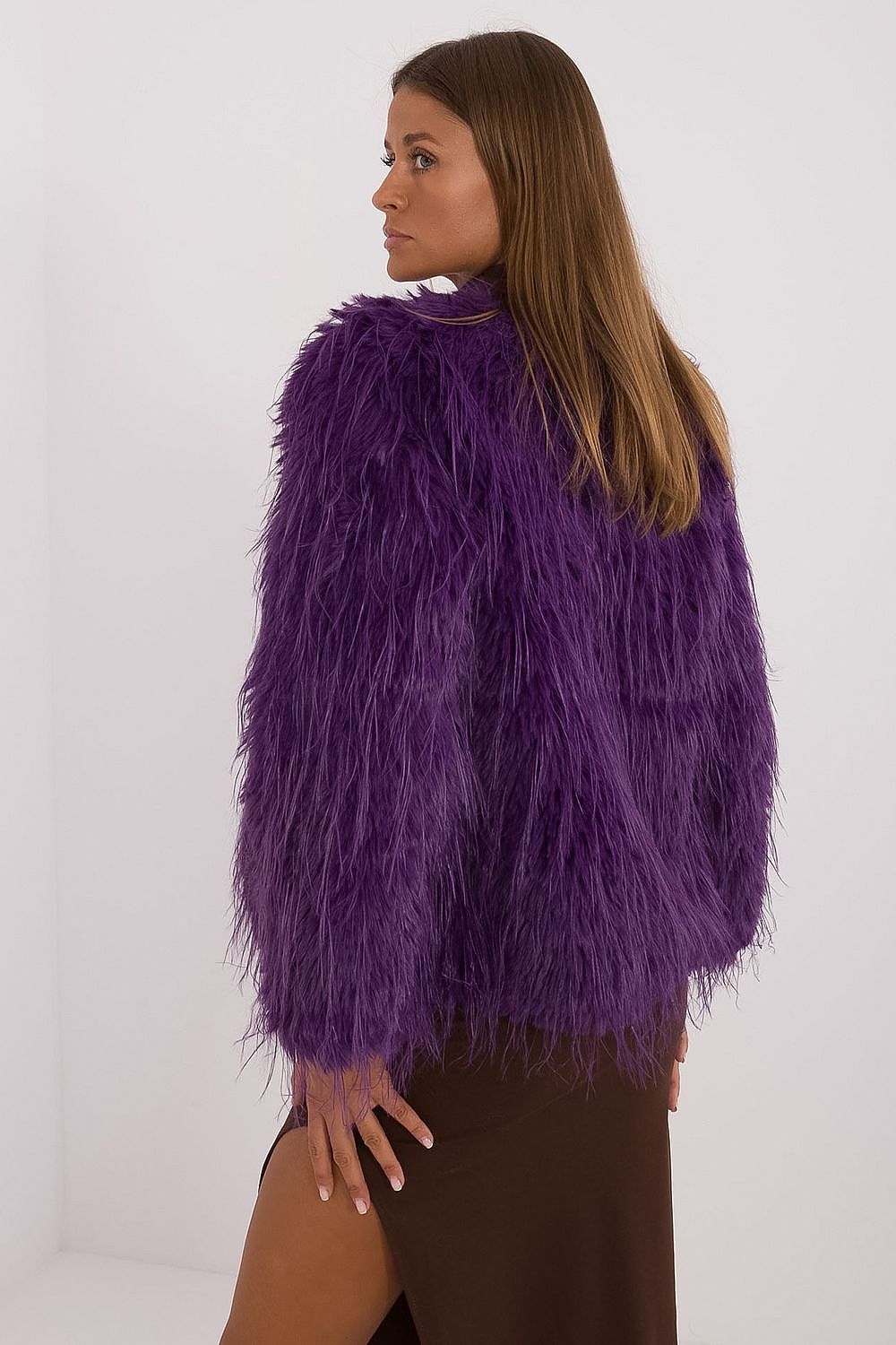 Fur Finish Elegant Transitional Jacket