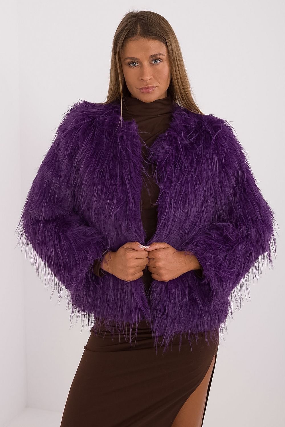 Fur Finish Elegant Transitional Jacket