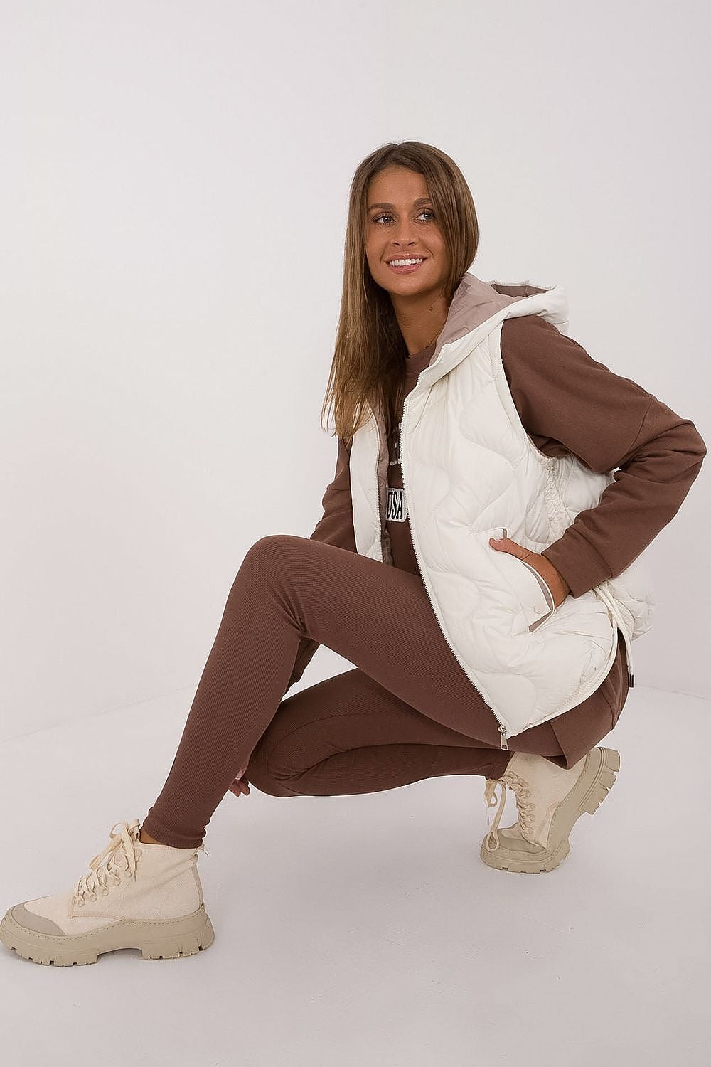 Quilted Gilet with Practical Hood - Michelle & Kenza Co.