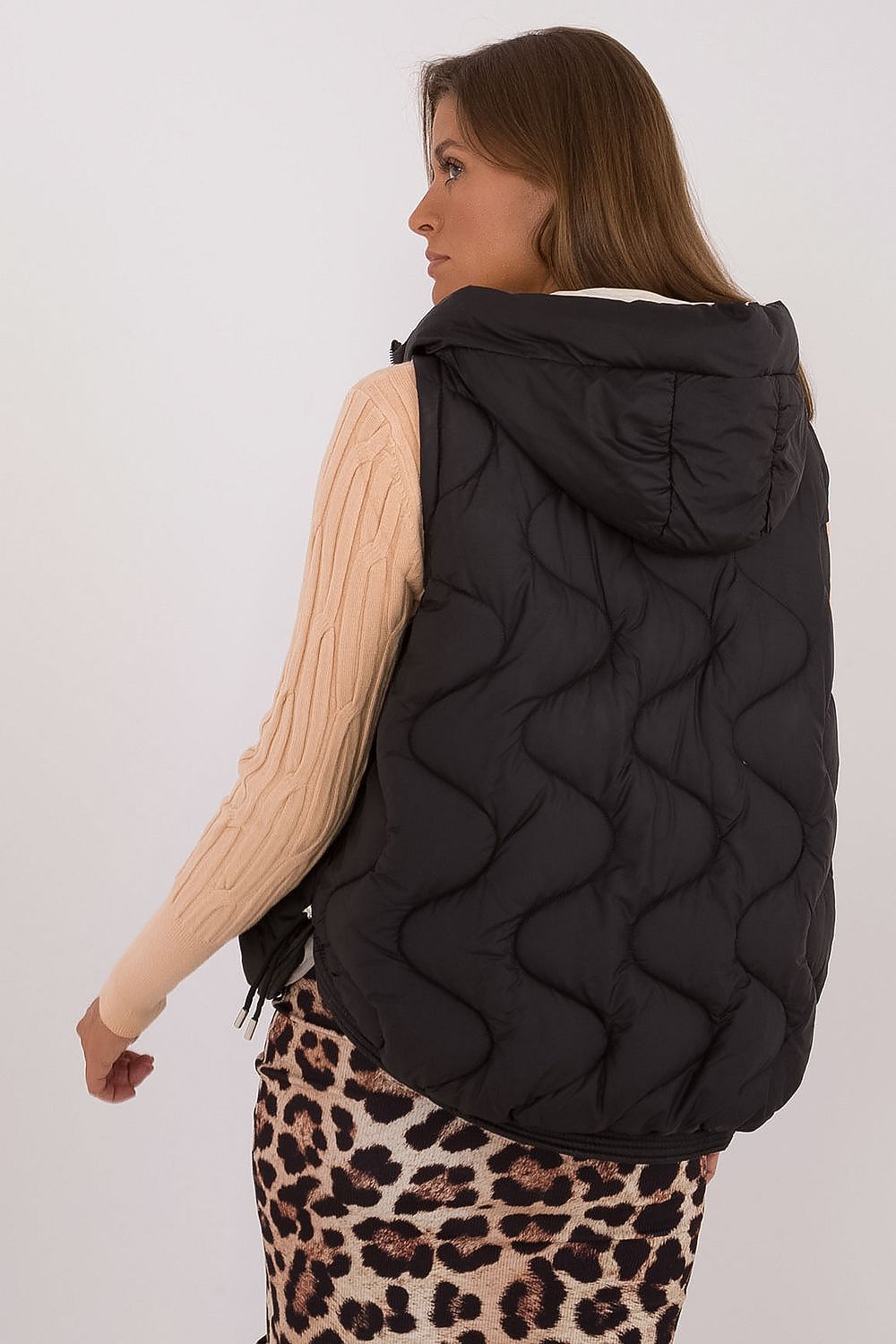 Quilted Down Vest with Practical Hood - Michelle & Kenza Co.