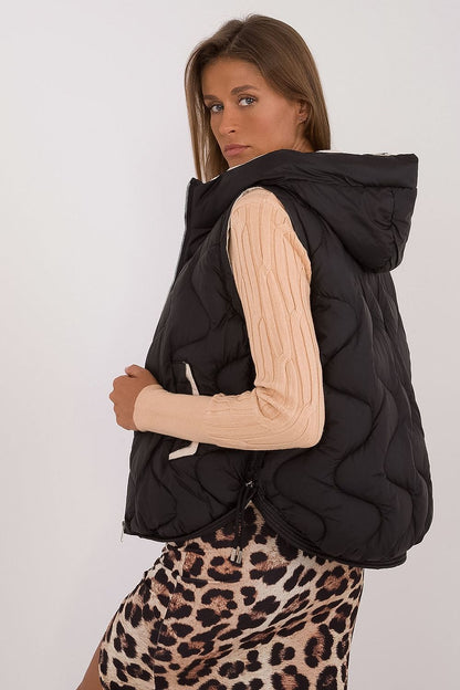 Quilted Down Vest with Practical Hood - Michelle & Kenza Co.