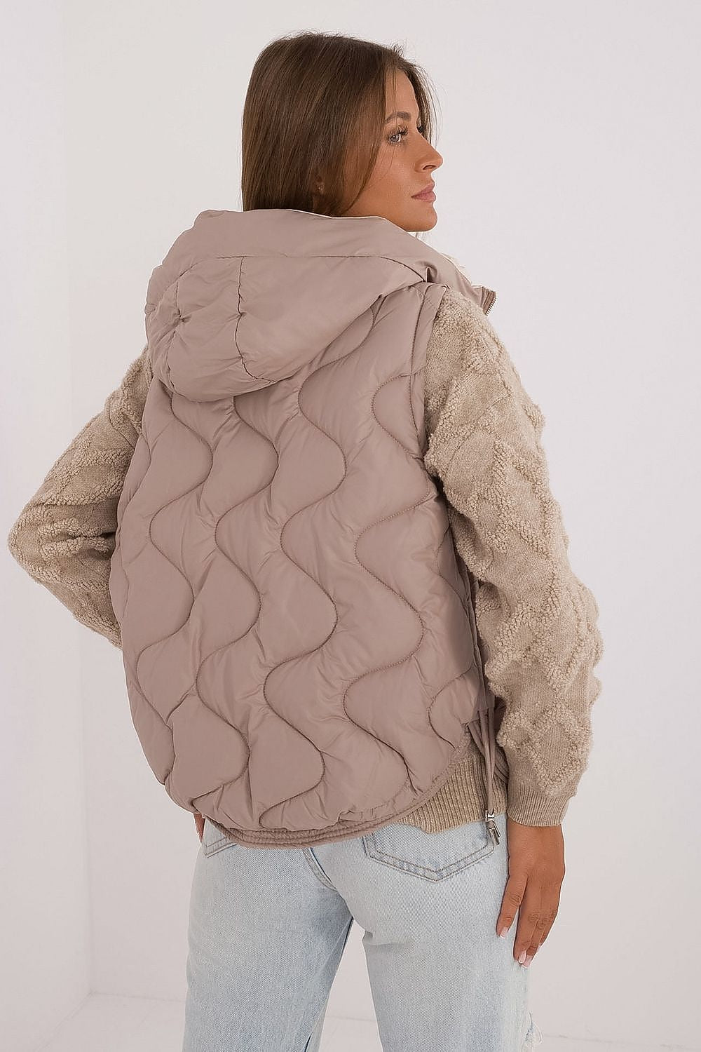 Quilted Down Vest with Practical Hood - Michelle & Kenza Co.