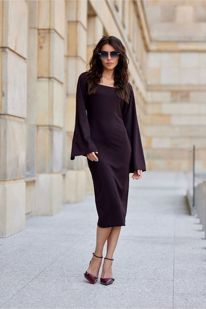 Elegant Square Midi Dress