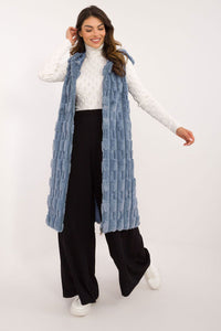 Elegant Faux Fur Gilet - Hooded