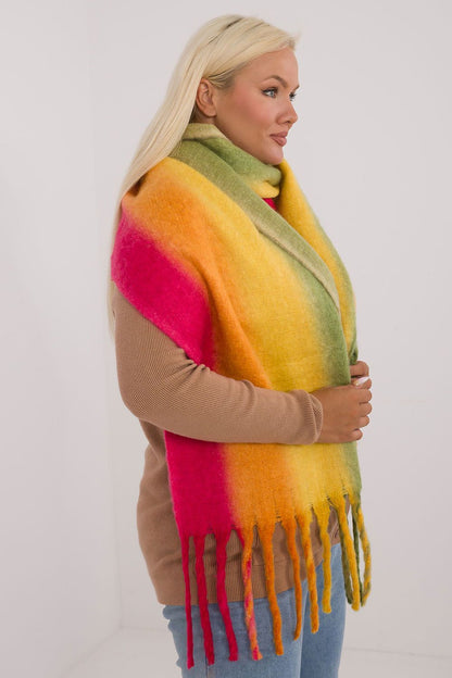 Chic Scarf with Colourful Pattern and Tassels - Michelle & Kenza Co.