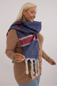 Elegant Scarf - Checkered with Tassels