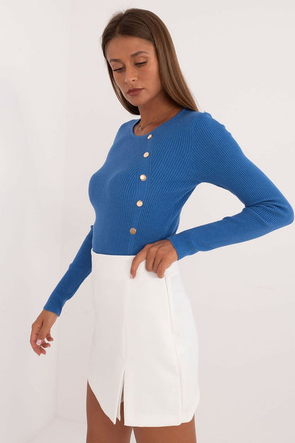 Elegant Button Detail Everyday Jumper