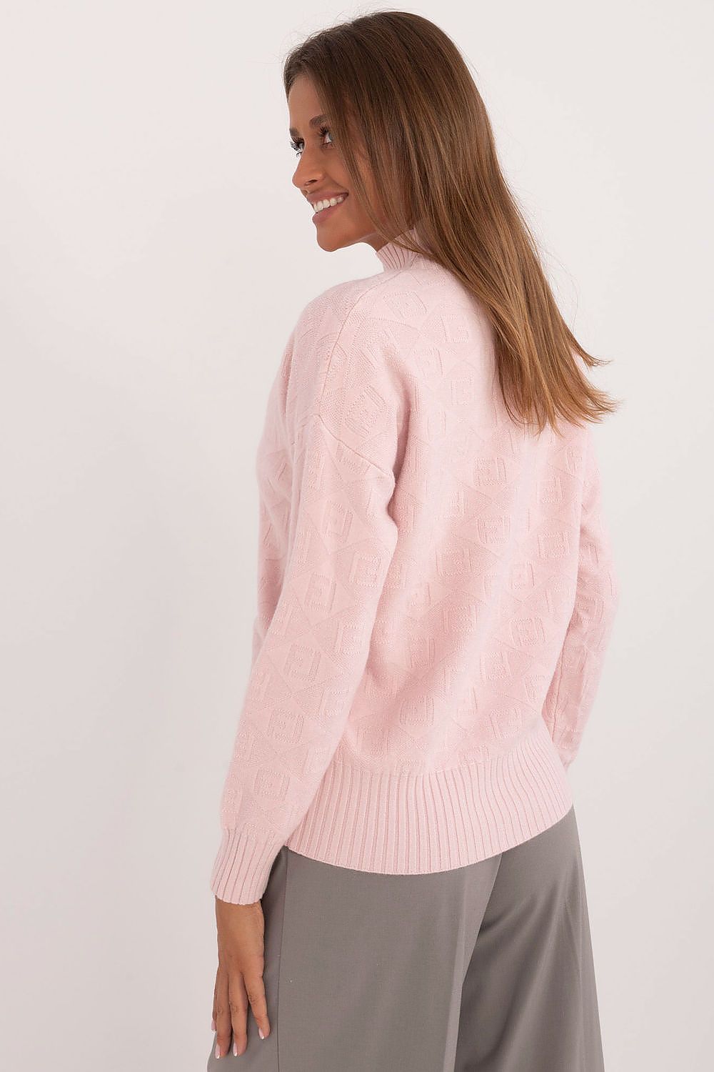 Acrylic Blend Jumper with Half Turtleneck - Michelle & Kenza Co.