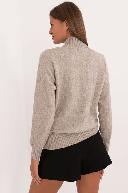 Chic Half Turtleneck Casual Sweater