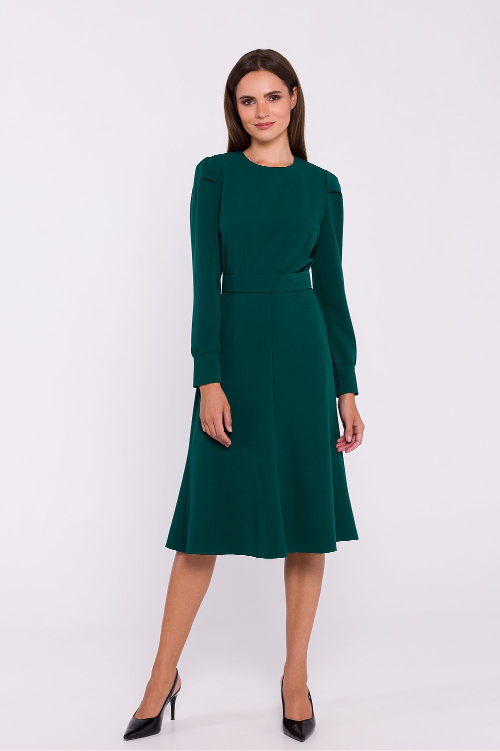 Viscose Dress with Flared Cut - Michelle & Kenza Co.