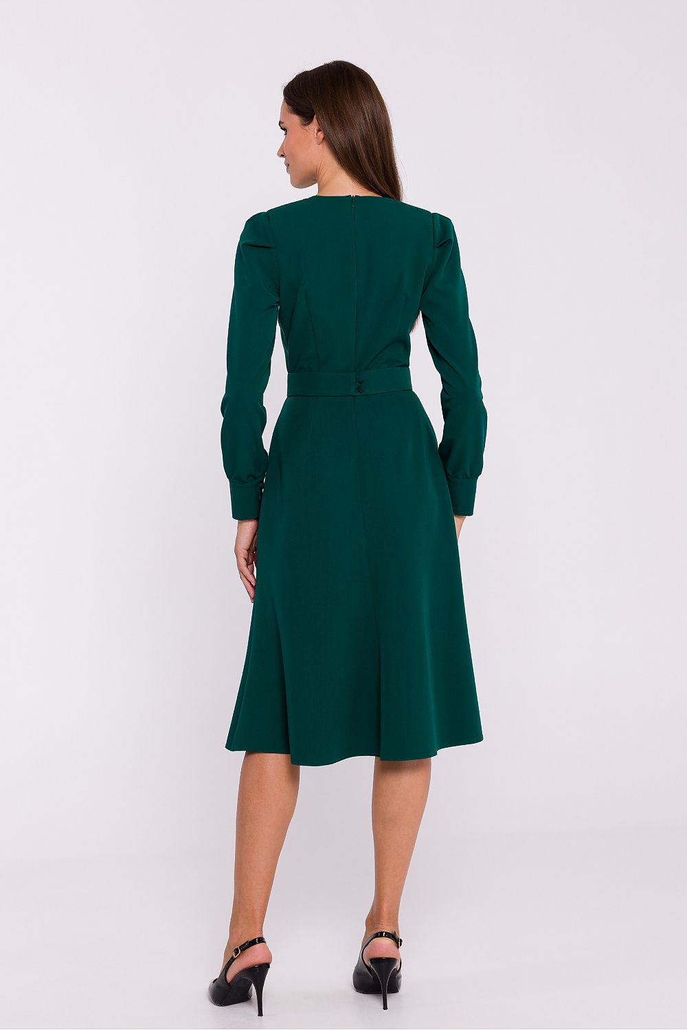 Viscose Dress with Flared Cut - Michelle & Kenza Co.