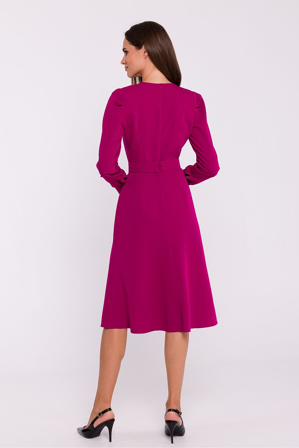 Viscose Dress with Flared Cut - Michelle & Kenza Co.