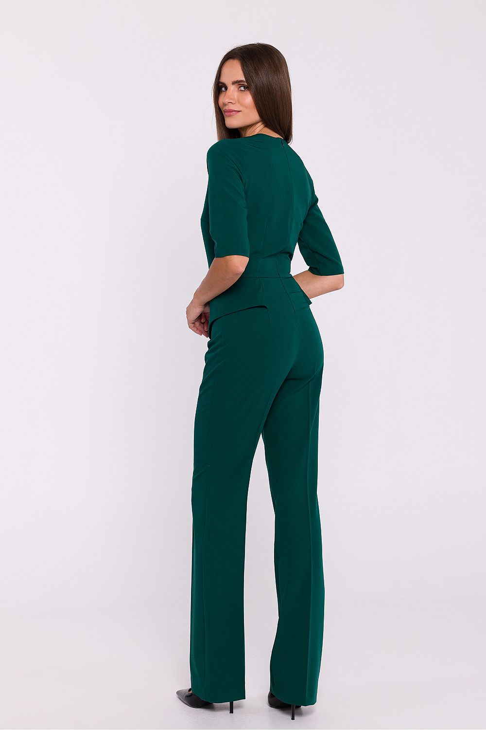 Viscose Jumpsuit with Basque Waist - Michelle & Kenza Co.