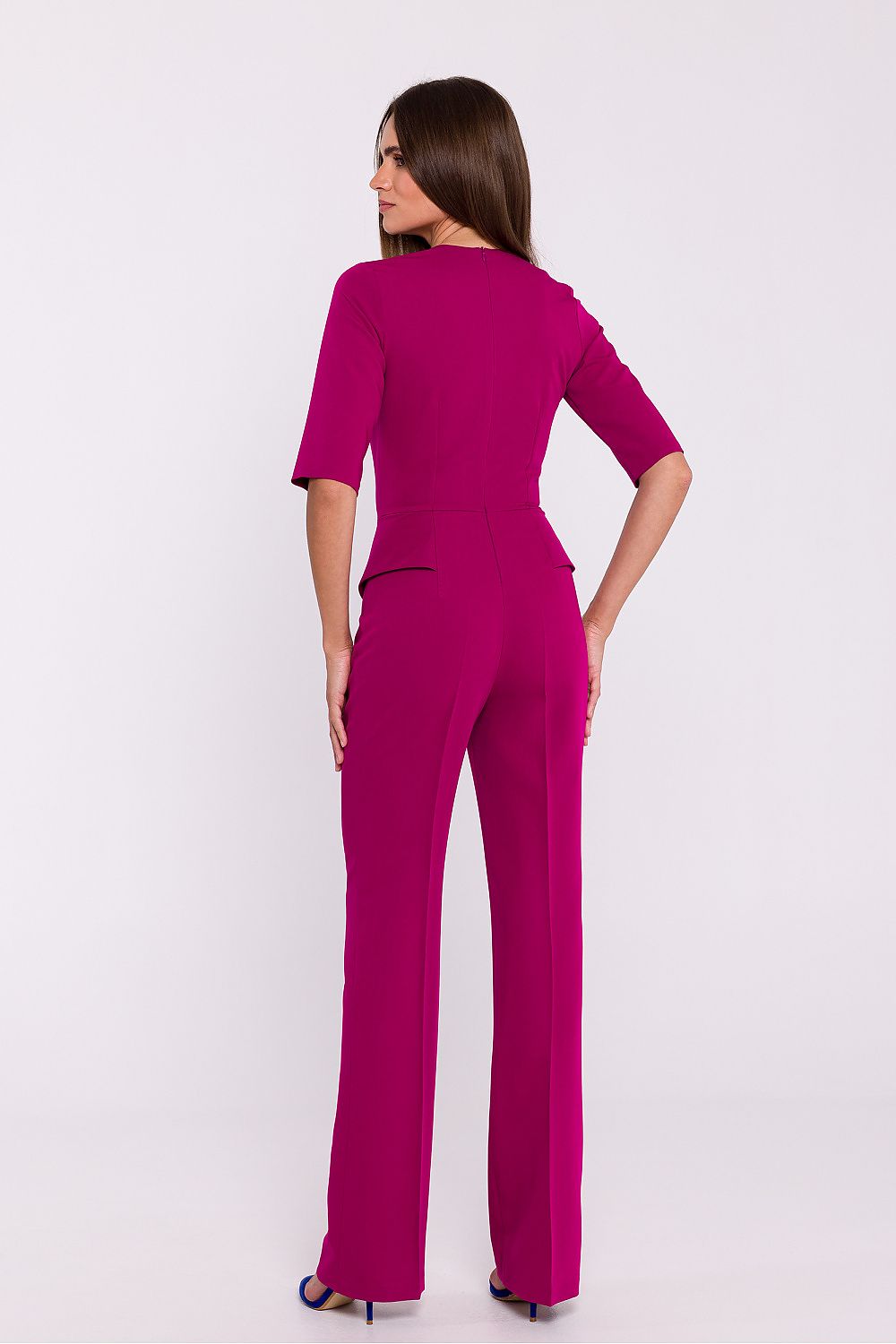 Viscose Jumpsuit with Basque Waist - Michelle & Kenza Co.