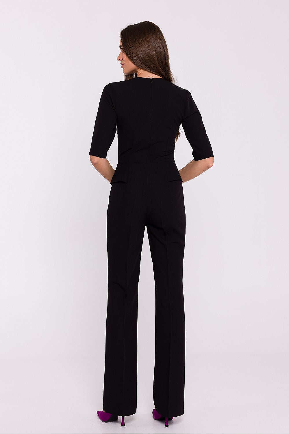 Viscose Jumpsuit with Basque Waist - Michelle & Kenza Co.