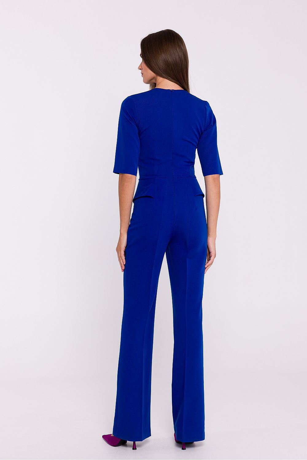 Viscose Jumpsuit with Basque Waist - Michelle & Kenza Co.