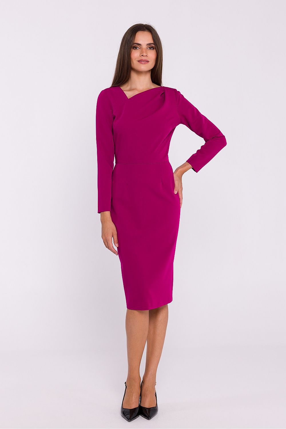 Viscose Daydress with Asymmetrical Neckline - Michelle & Kenza Co.