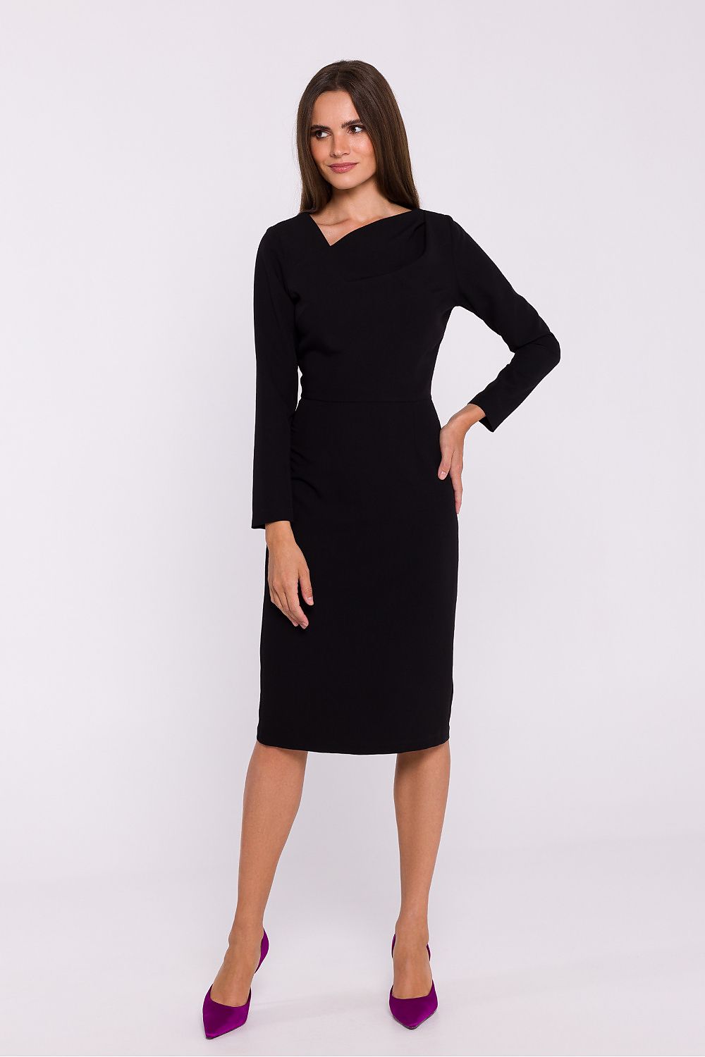 Viscose Daydress with Asymmetrical Neckline - Michelle & Kenza Co.