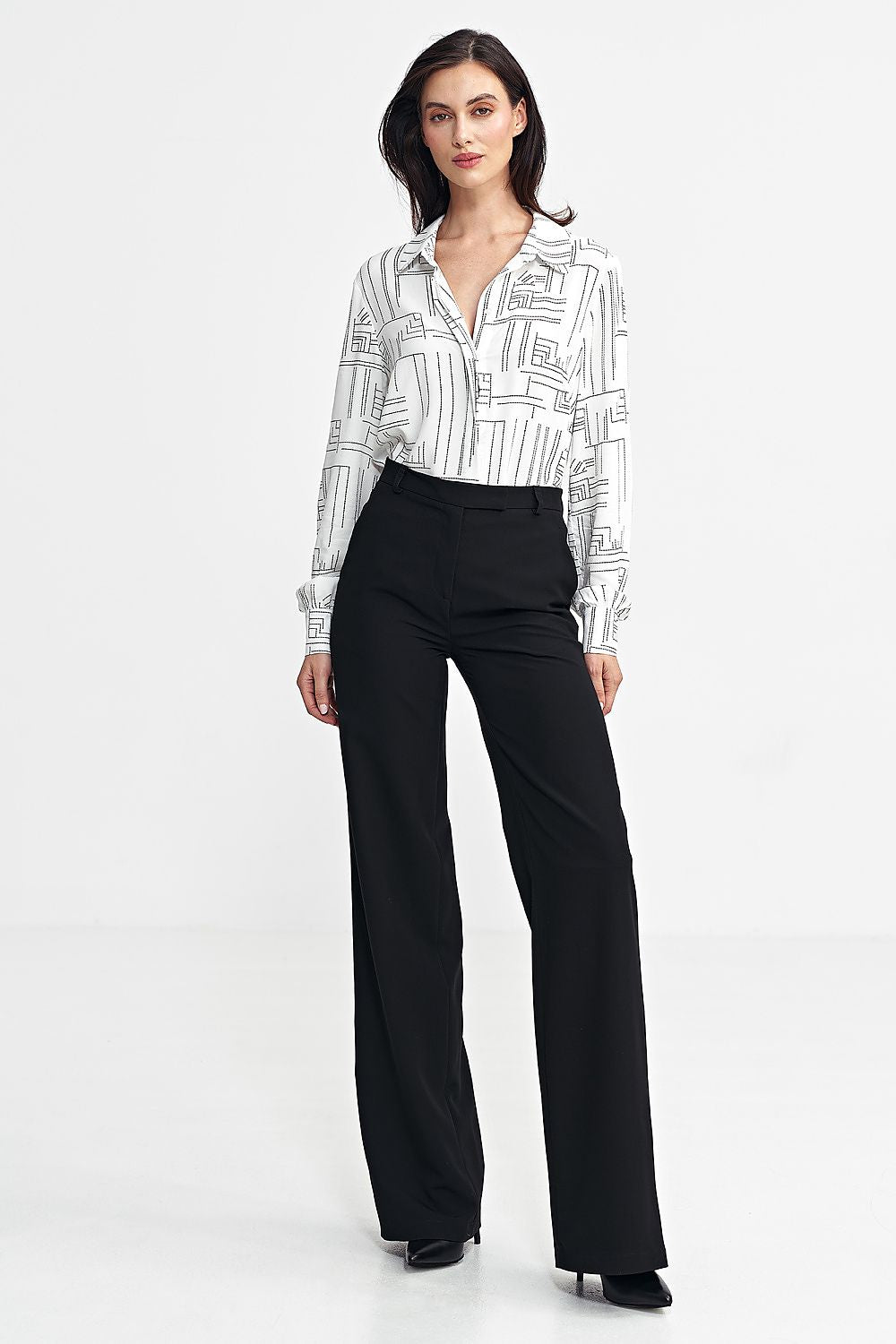 Viscose Trousers with Bootcut Legs - Michelle & Kenza Co.