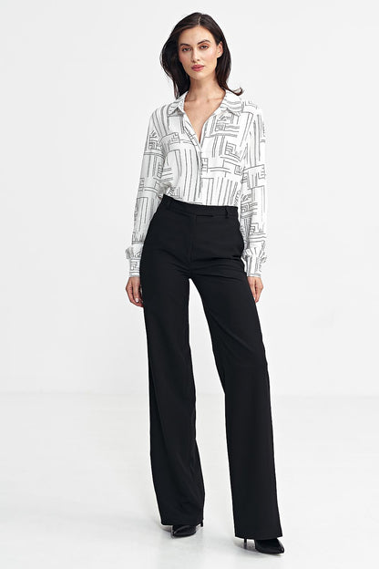 Viscose Trousers with Bootcut Legs - Michelle & Kenza Co.