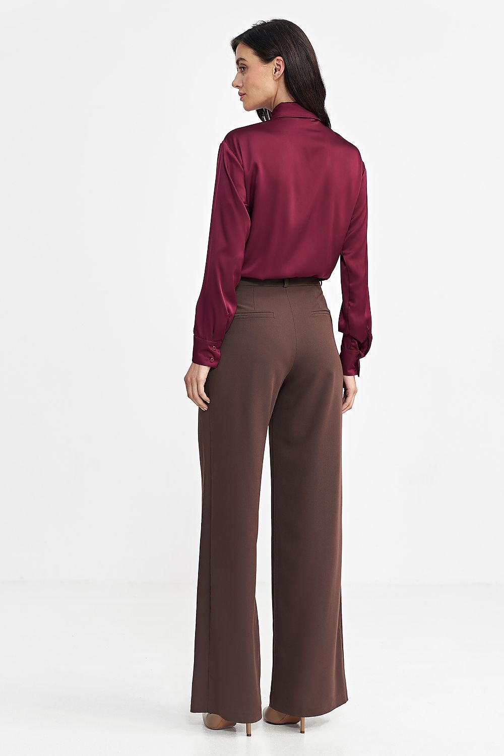 Viscose Trousers with Wide-Leg Cut - Michelle & Kenza Co.