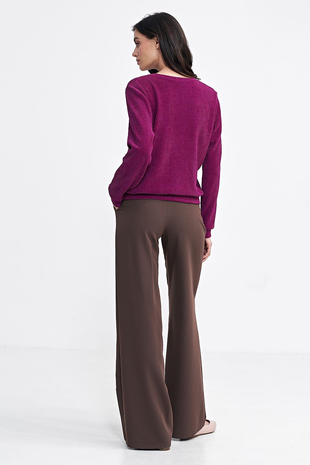 Viscose Trousers with Wide-Leg Cut - Michelle & Kenza Co.