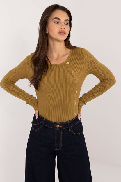 Elegant Button Detail Everyday Jumper