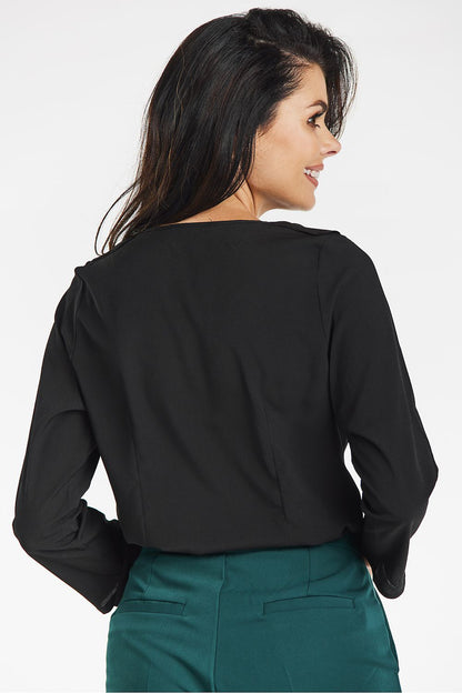 Viscose Blouse with Frills and V Neckline - Michelle & Kenza Co.