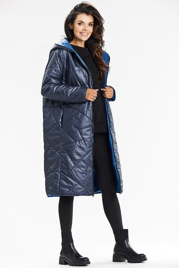 Reversible Quilted Hooded Coat