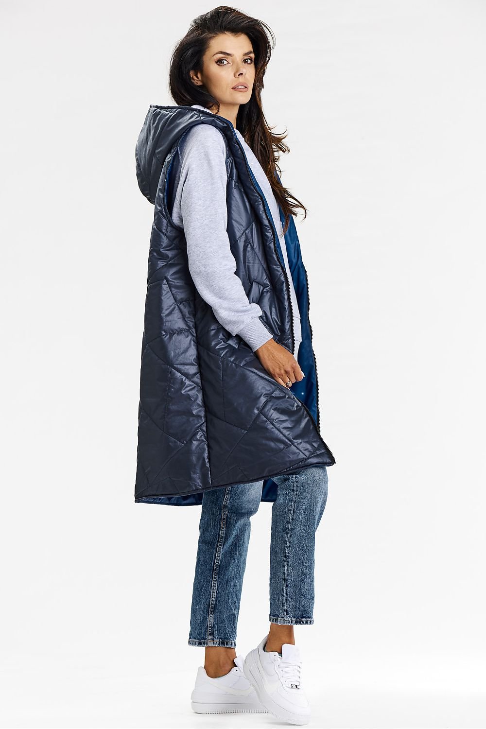 Reversible Gilet with Hooded Design - Michelle & Kenza Co.