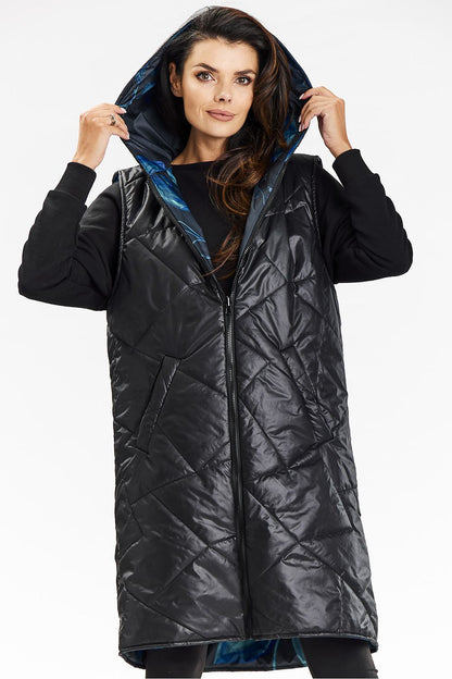 Reversible Gilet with Hooded Design - Michelle & Kenza Co.