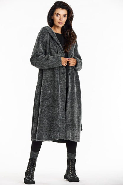 Teddy Knit Coat with Shawl Collar and Hood - Michelle & Kenza Co.