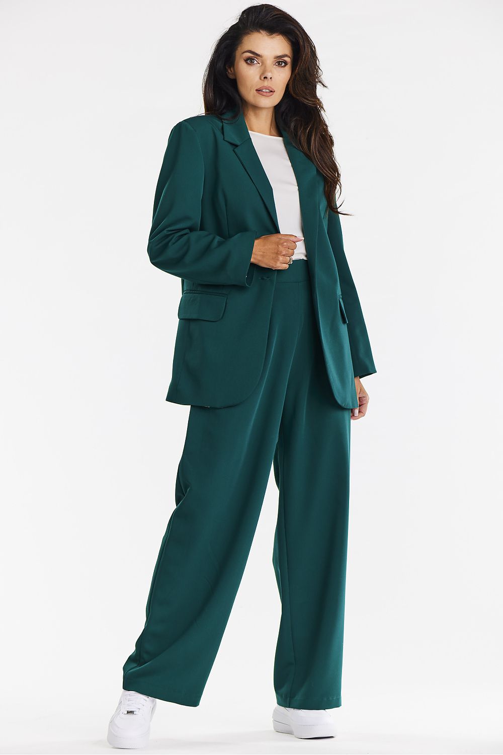 Viscose Trousers with Wide-Leg Design - Michelle & Kenza Co.