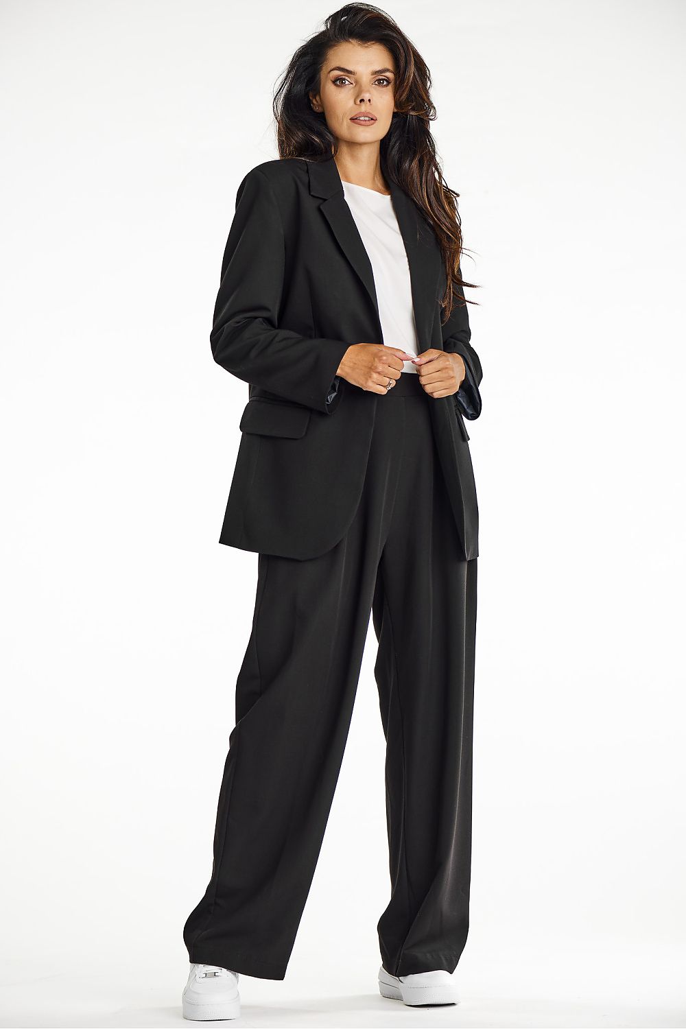 Viscose Trousers with Wide-Leg Design - Michelle & Kenza Co.