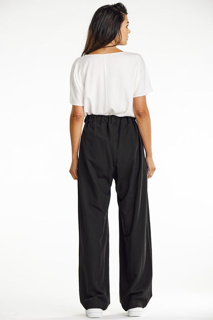 Viscose Trousers with Wide-Leg Design - Michelle & Kenza Co.