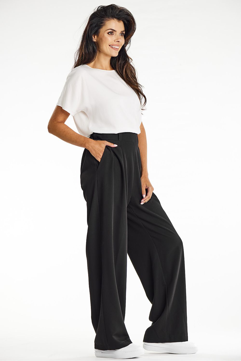 Taupe Wide-Leg Trousers for Comfort