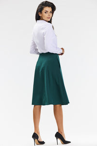 Viscose Midi Skirt with Flared Cut - Michelle & Kenza Co.