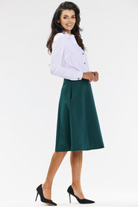 Viscose Midi Skirt with Flared Cut - Michelle & Kenza Co.